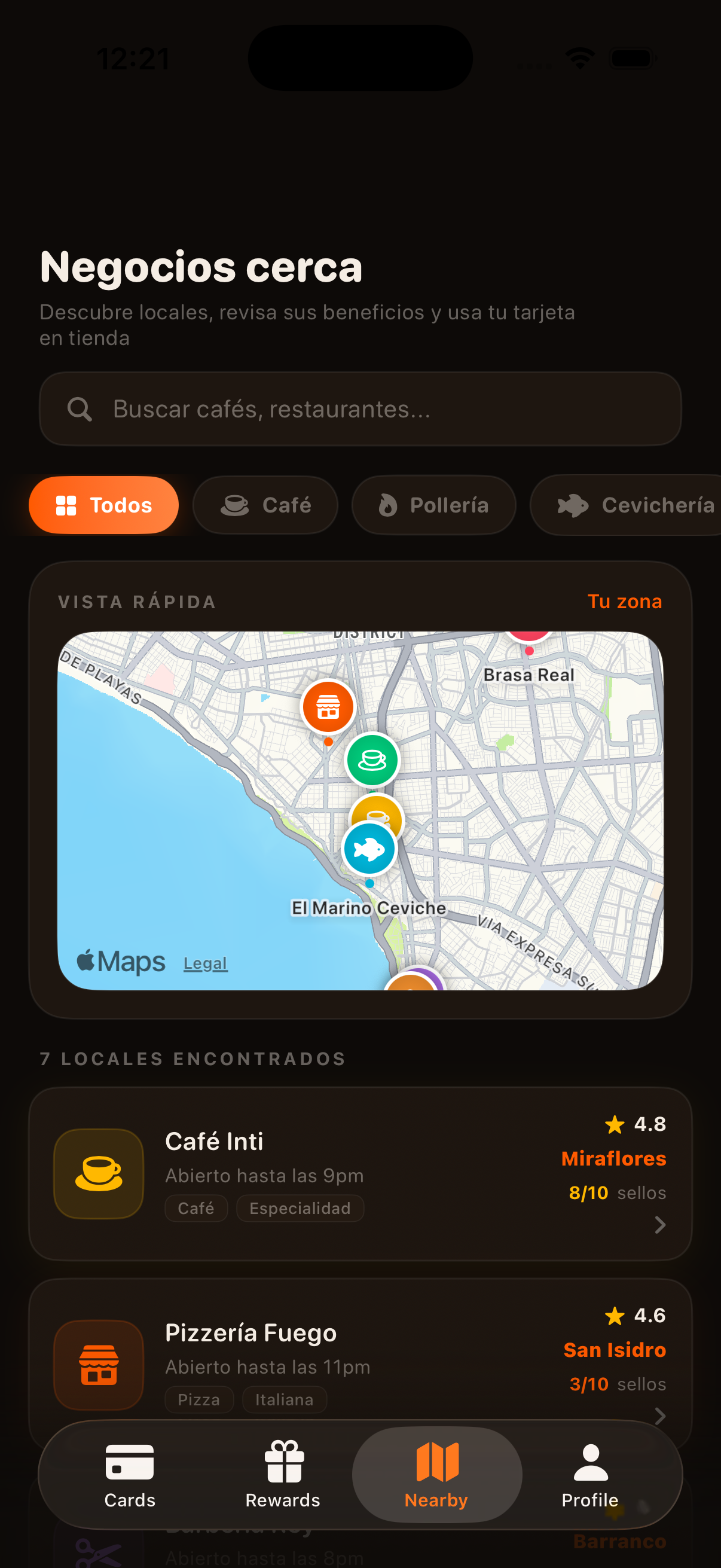 Nearby